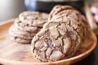 A close up view of ginger and molasses cookies