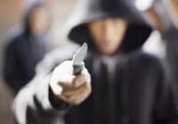Man threatening with pocket knife