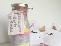 Super Cute Unicorn Bath Salts DIY.... Amazing super cute homemade unicorn bath salts DIY
