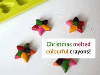 Christmas melted colourful crayons.... Christmas melted colourful crayons