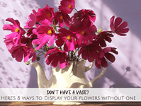 Don't have a Vase? Here's 8 ways to display your flowers without a Vase....