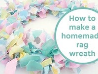 How to make your own homemade rag wreath.... How to make a homemade rag wreath. Super cheap and super pretty!