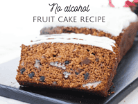 No alcohol fruit cake recipe.