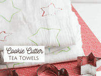 Cute Christmas Cookie Cutter Tea Towels... Super Cute Christmas Cookie Cutter Tea Towels..