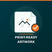 Print-ready artwork icon — document with checkmark