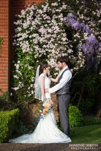 Hazel and Rob photographed at Stanhill Court Hotel