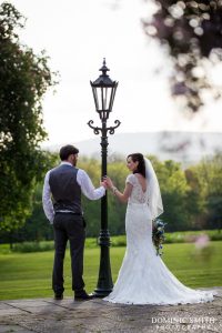 Hazel and Rob photographed at Stanhill Court Hotel