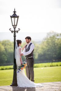 Hazel and Rob photographed at Stanhill Court Hotel