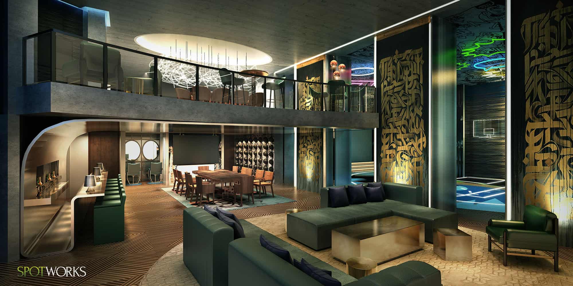 Rendering of Palms Hotel Views