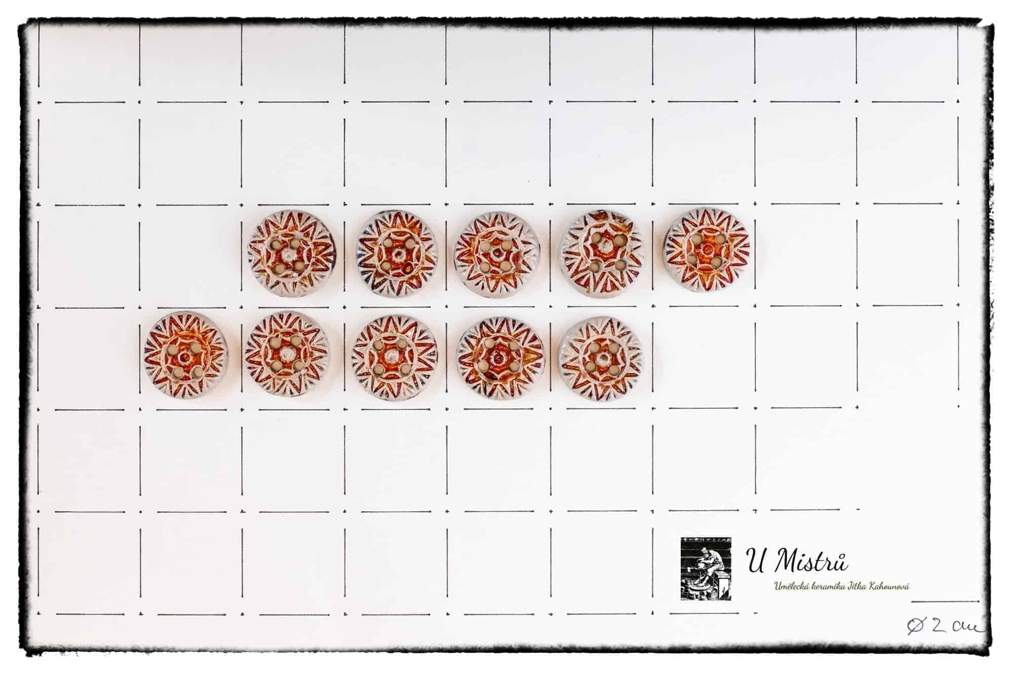 Keramické knoflíky - ornament