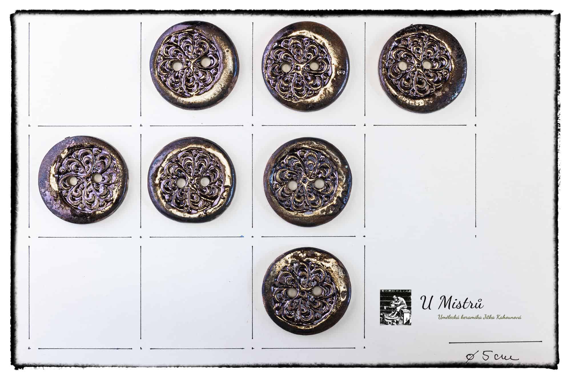 Keramické knoflíky - ornament