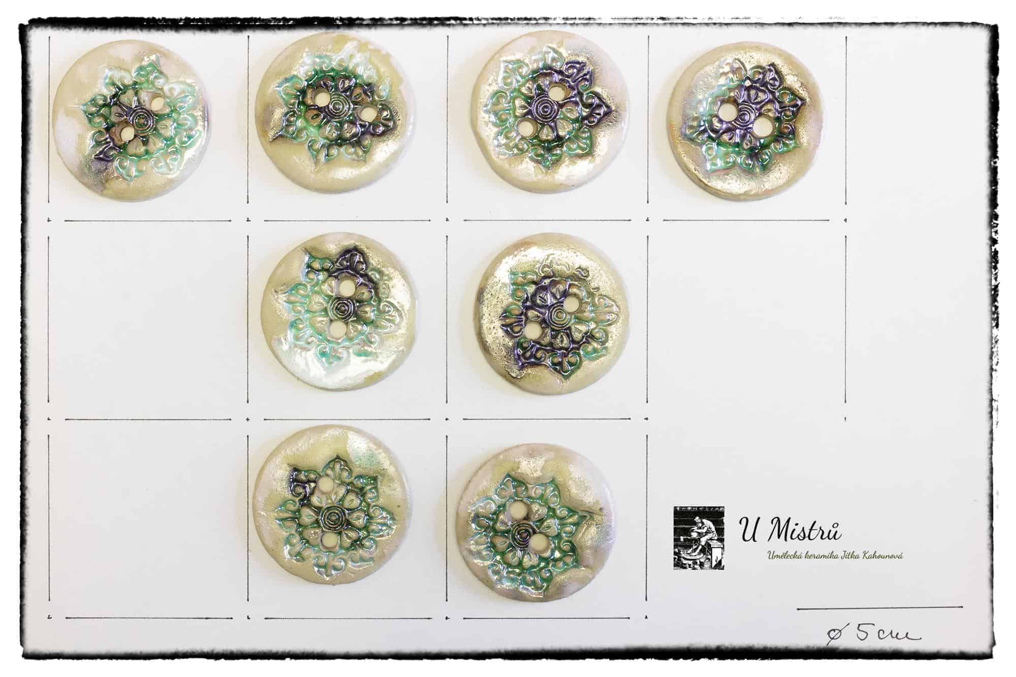 Keramické knoflíky - ornament