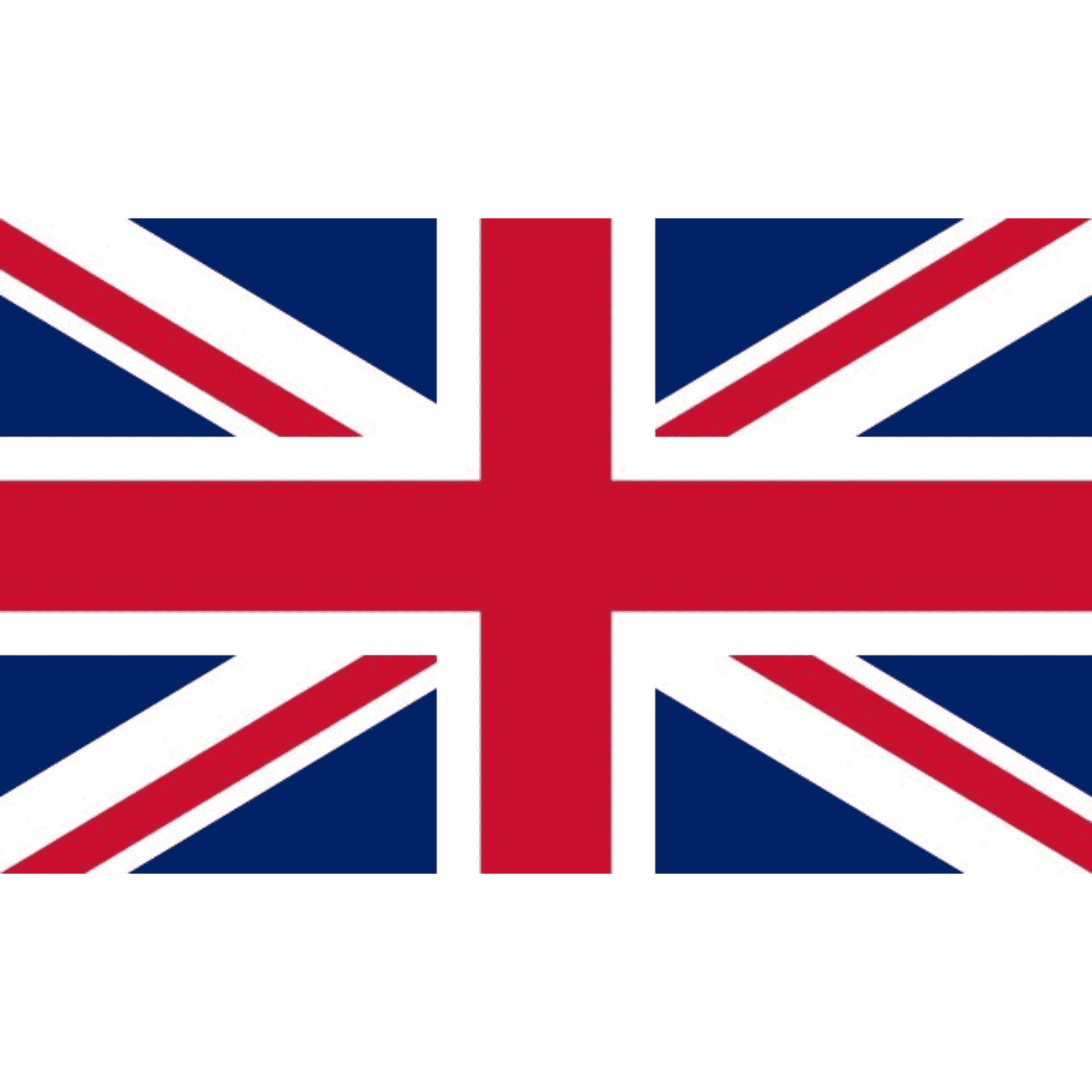Der Union Jack mit seinem blauen Hintergrund und den roten und weißen Kreuzen und Diagonalen stellt die Flagge des Vereinigten Königreichs dar.