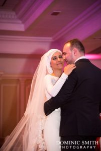 Bride and Groom dancing at the Hilton Hotel, Brighton