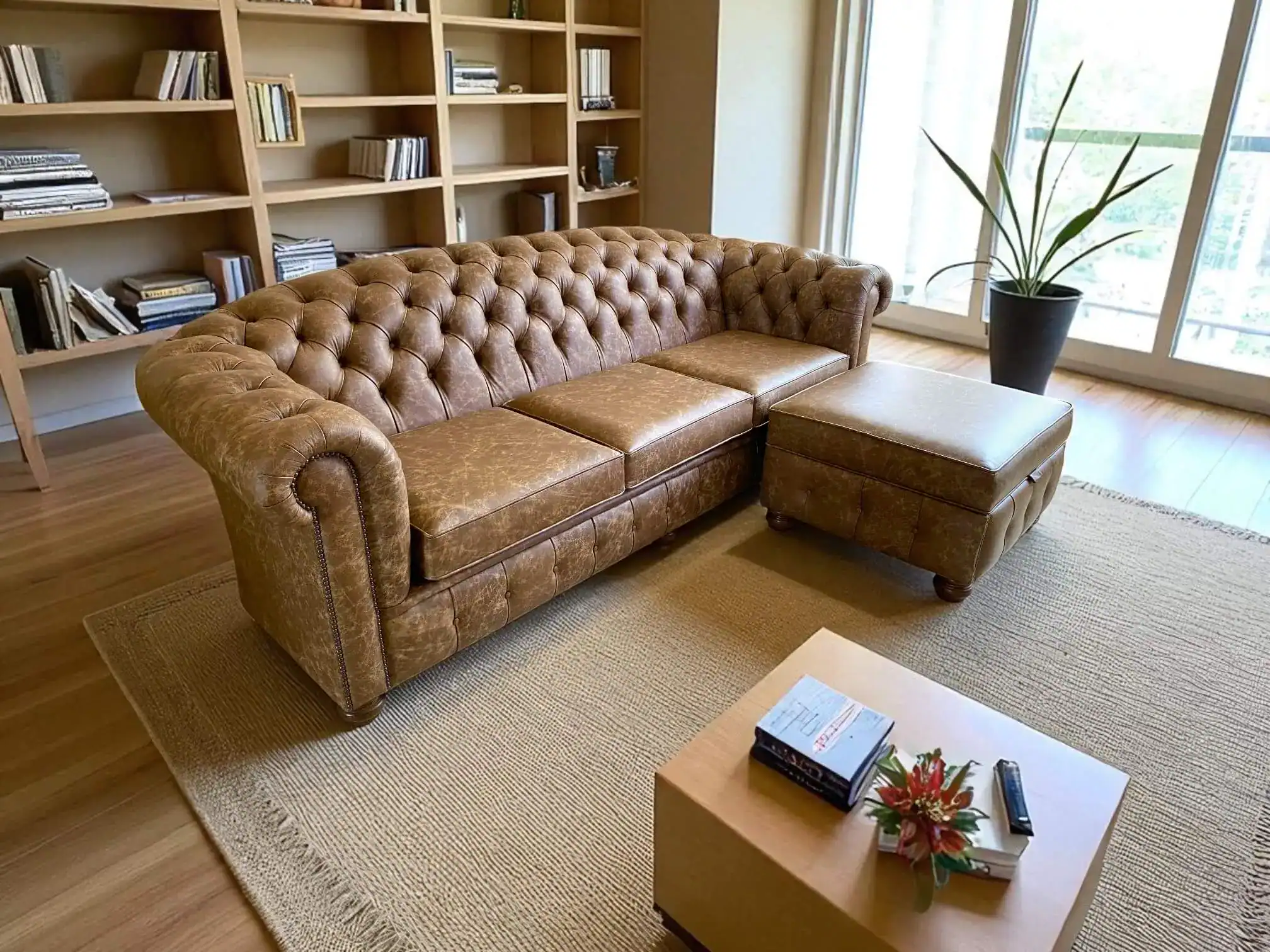 light modern Chesterfield lounge sofa-2