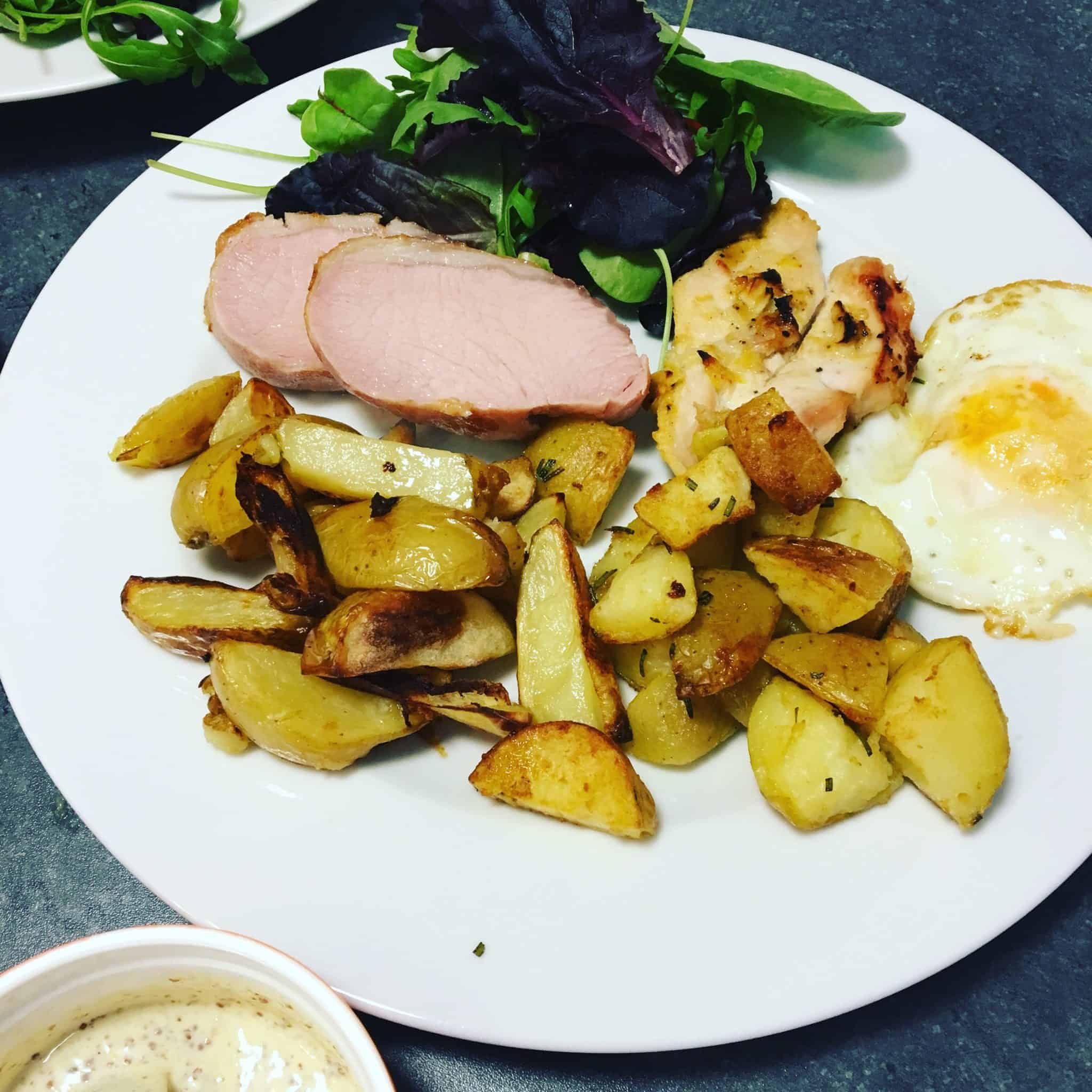 The Finished Dish with Gousto - ham egg and chips
