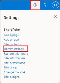 SharePoint Library Settings