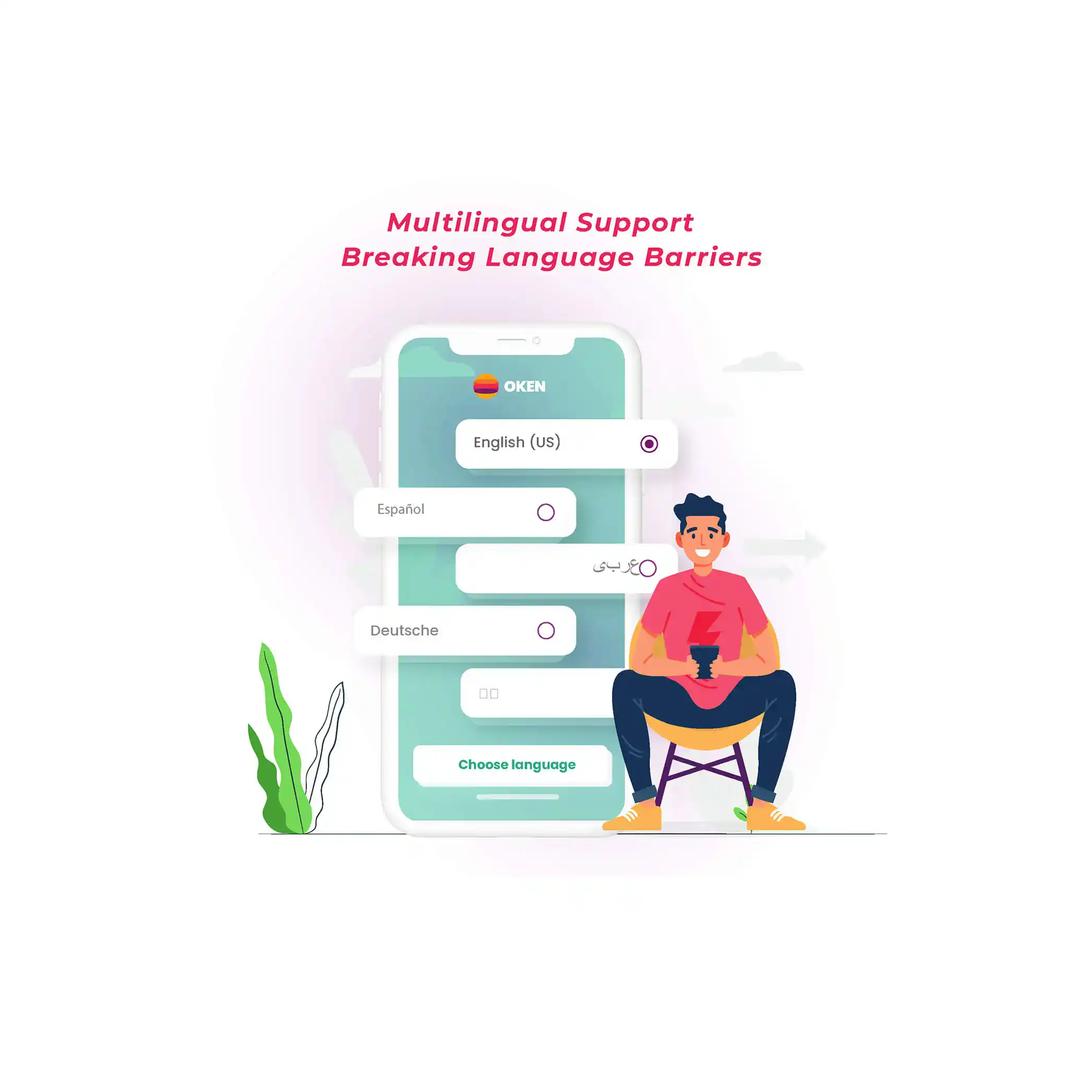 OKEN SaaS platform with multiple language support