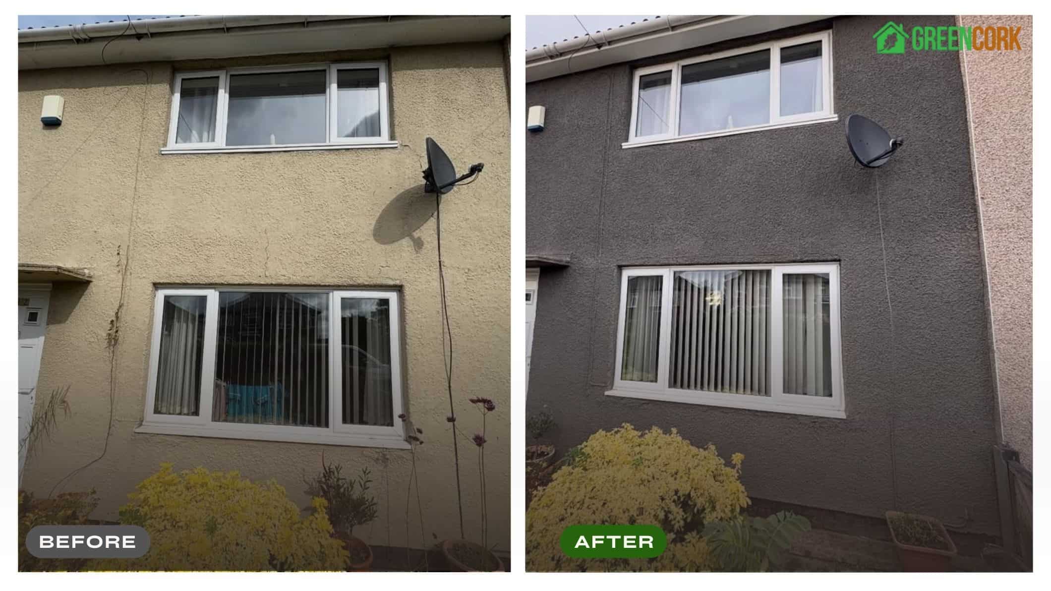 SprayCork Before and After Application Result