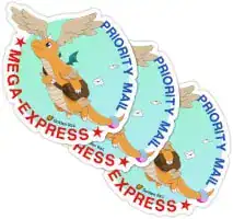 FREE Golden Raz Mega Dragonite Mailman Sticker