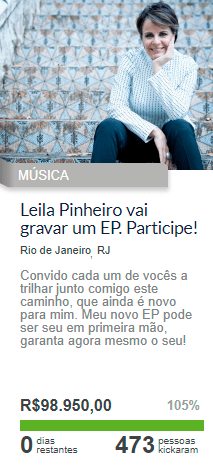 Vaquinha Online para Músicos - Campanha Leila Pinheiro