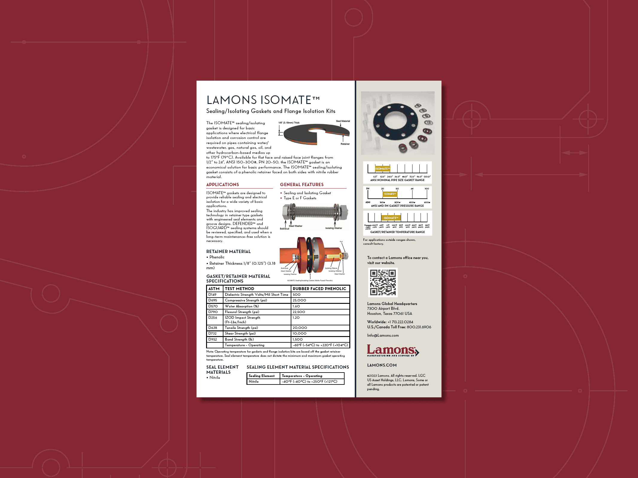 Lamons ISOMATE product sheet