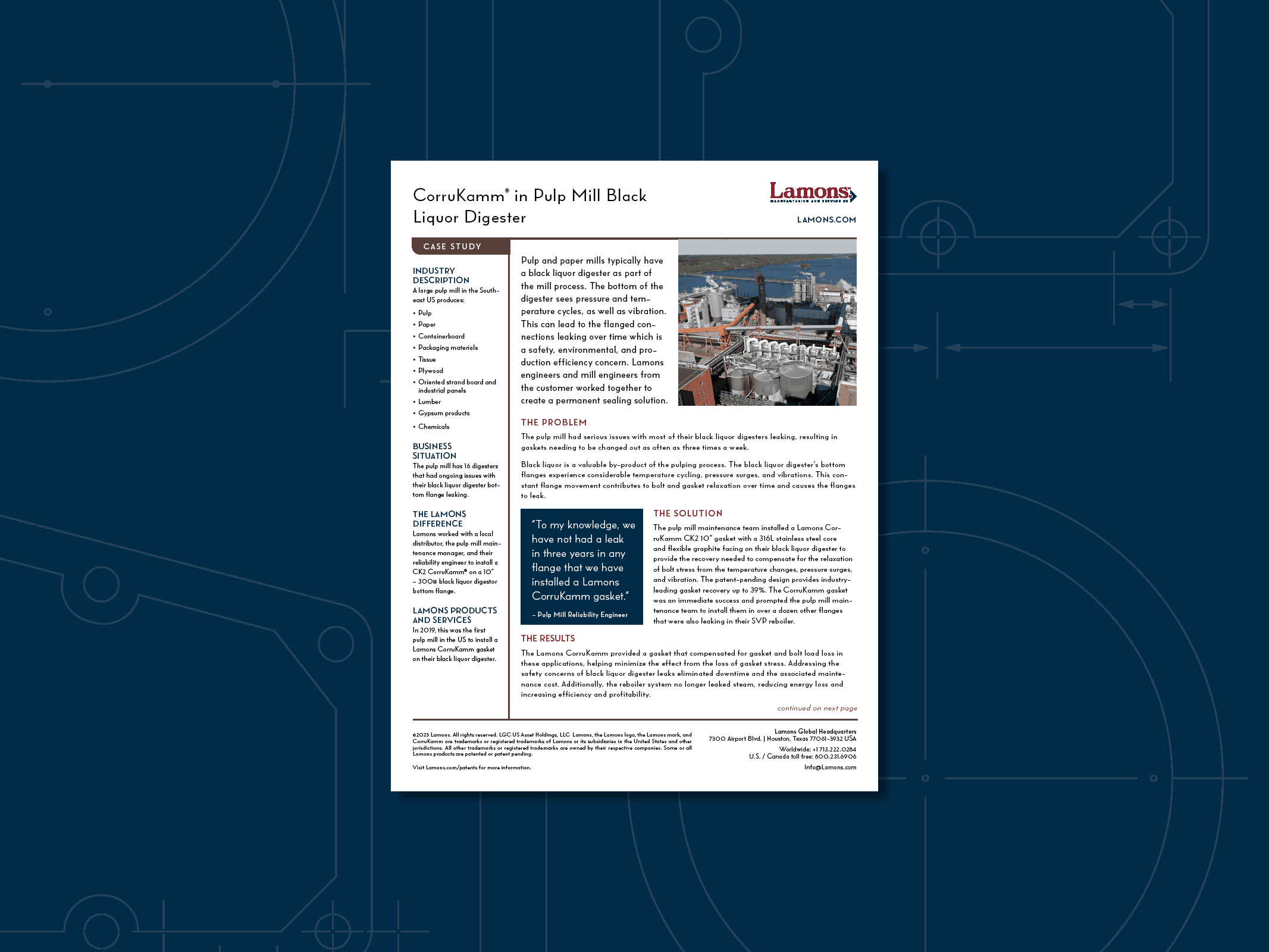 Lamons pulp paper case study