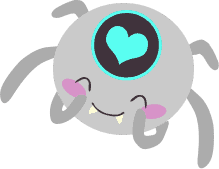 Ein glücklicher Crawler mit einem Herzchen auf dem Rücken