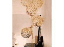 Balloon Bouquet # 17, Gold-Confetti-Balloons