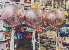 Balloon Bouquet # 81, Rose-Gold-Orbz-with-Tassels