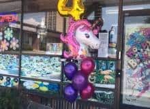 Balloon Bouquet # 31, Unicorn-Big-Number-Balloon-Bouquet