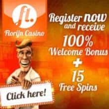 Florijn Casino 15 free spins - no deposit bonus