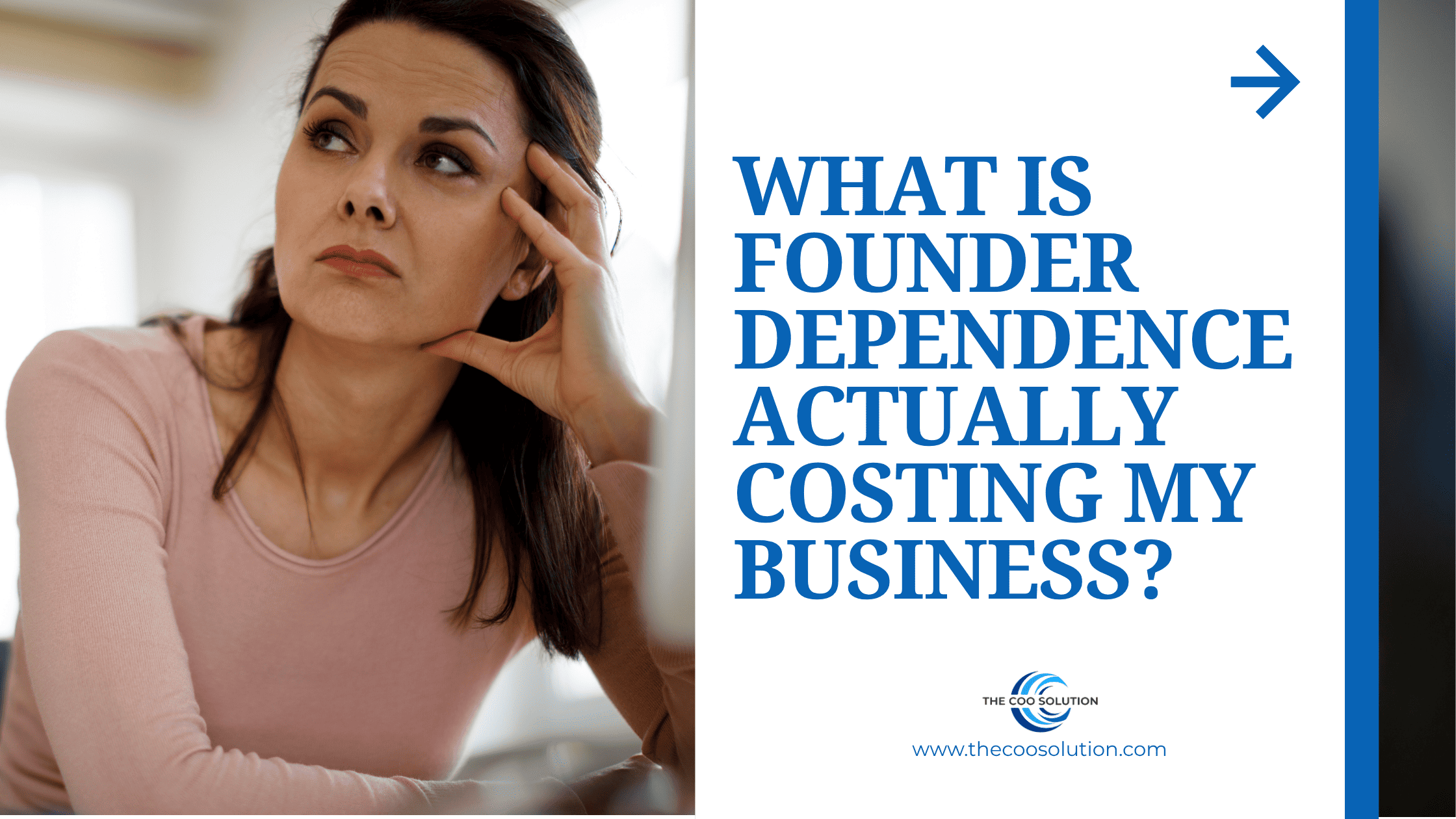 Founder reviewing growth metrics and business valuation data showing the cost of founder dependence.