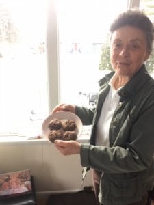 Dr. Bown with molasses cookies