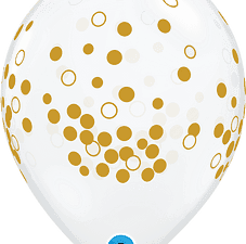 Confetti Dots 11"Diamond Clear Balloons