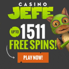 Casino JEFE - 11 free spins (no deposit) and €275 free bonus