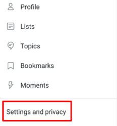 go to Setting and privacy