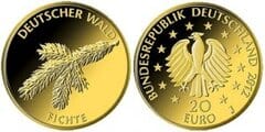 20-Euro-Goldmünze Fichte (Foto: BMF)