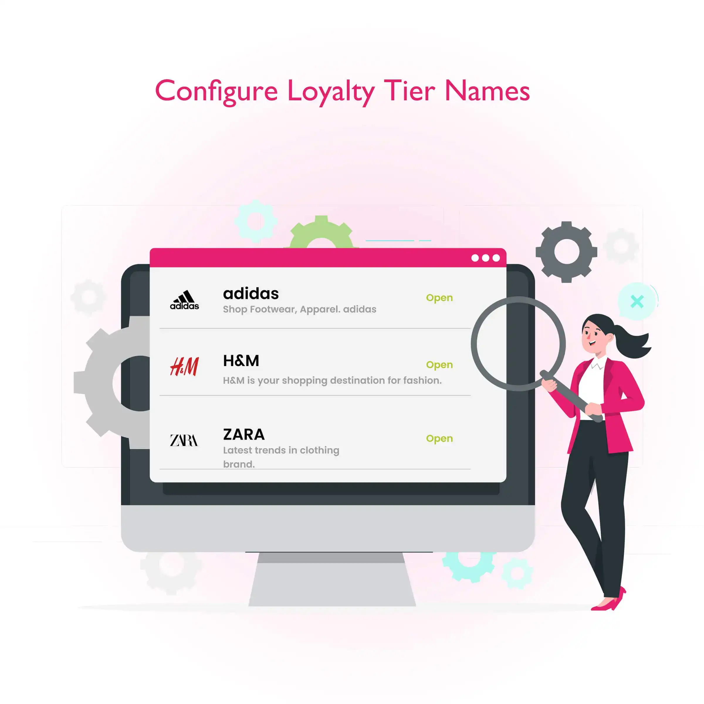 Loyalty management system with different tier name