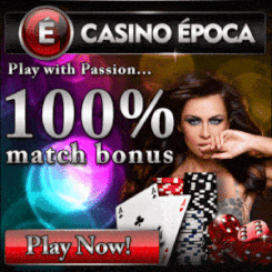 Epoca Casino $5 no deposit or 50 free spins and $200 bonus chips