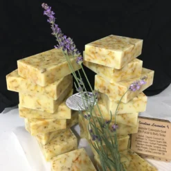 Alternative view of Handcrafted Lavender Calendula Goat Milk Facial & Body Soap (2 Soap Bars)