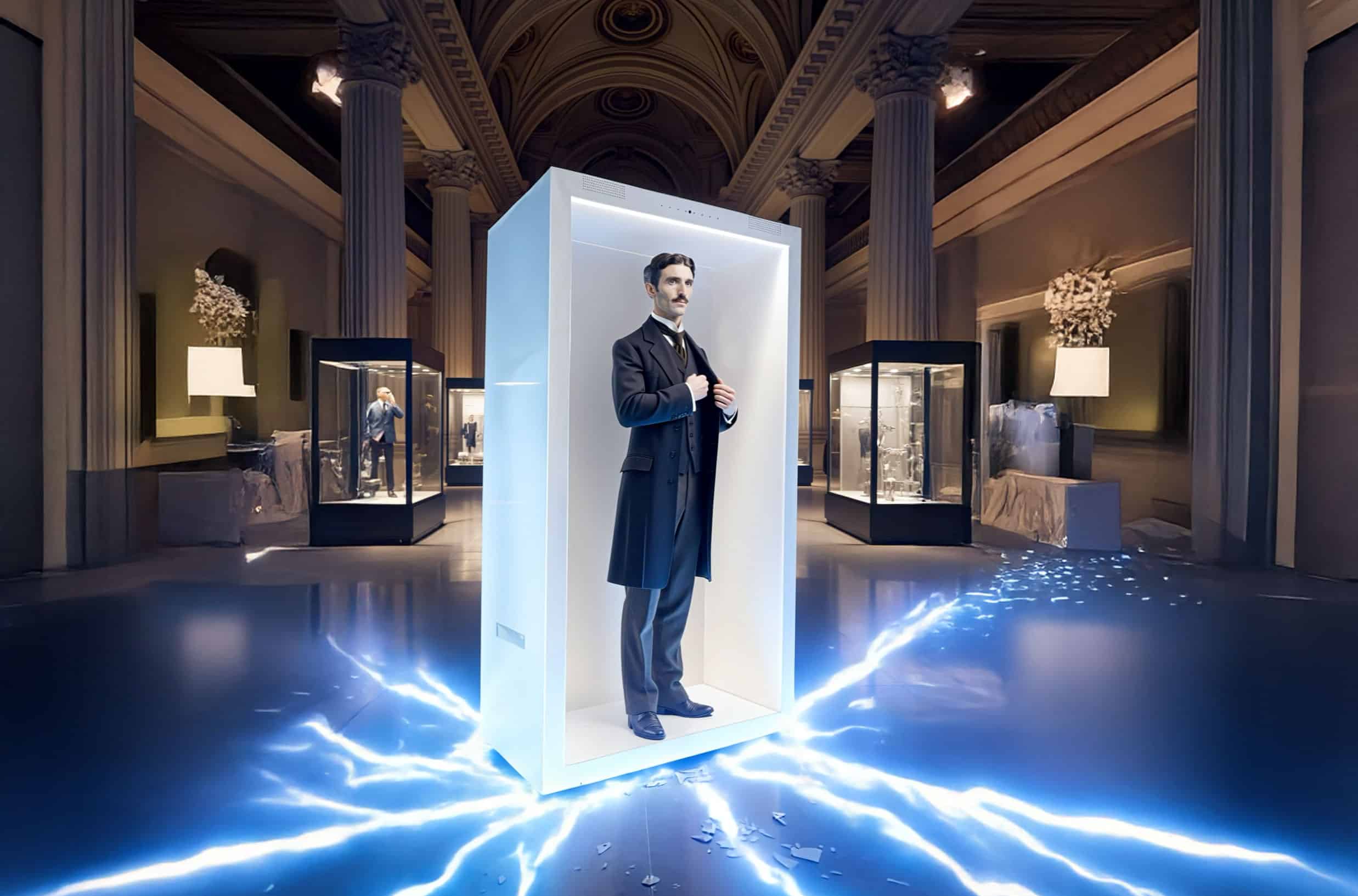 Nikola Tesla, AI Hologram museum by Ailias