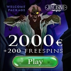 JOY CASINO - 100% up to $/€2,000 bonus and 200 gratis free spins