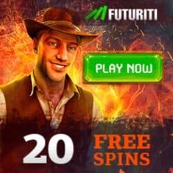 Futuriti Casino - 20 free spins and €50 no deposit bonus