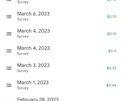 Google Opinion Rewards app mein survey complete karne ke baad mila real balance proof screenshot