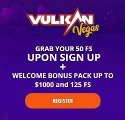 Vulkan Vegas Casino Bonus Banner 250x250