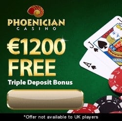 Phoenician Casino 100 free spins + 100% up to $1200 free bonus