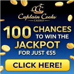 Captain Cooks Casino | 100 free spins and $500 free bonus | review