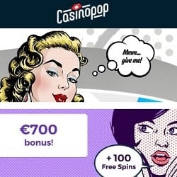 Casino Pop | 100 free spins and 350% up to €700 bonus | Review