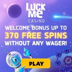 LuckMe Casino | 370 free spins (no wager bonus) on deposit | Review